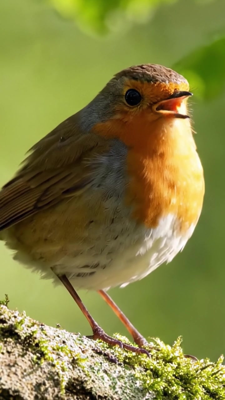 Primo piano di un uccello vivace con sfumature arancioni nel suo habitat naturale, che mette in mostra le sue caratteristiche uniche, il piumaggio colorato e l'ambiente sereno.