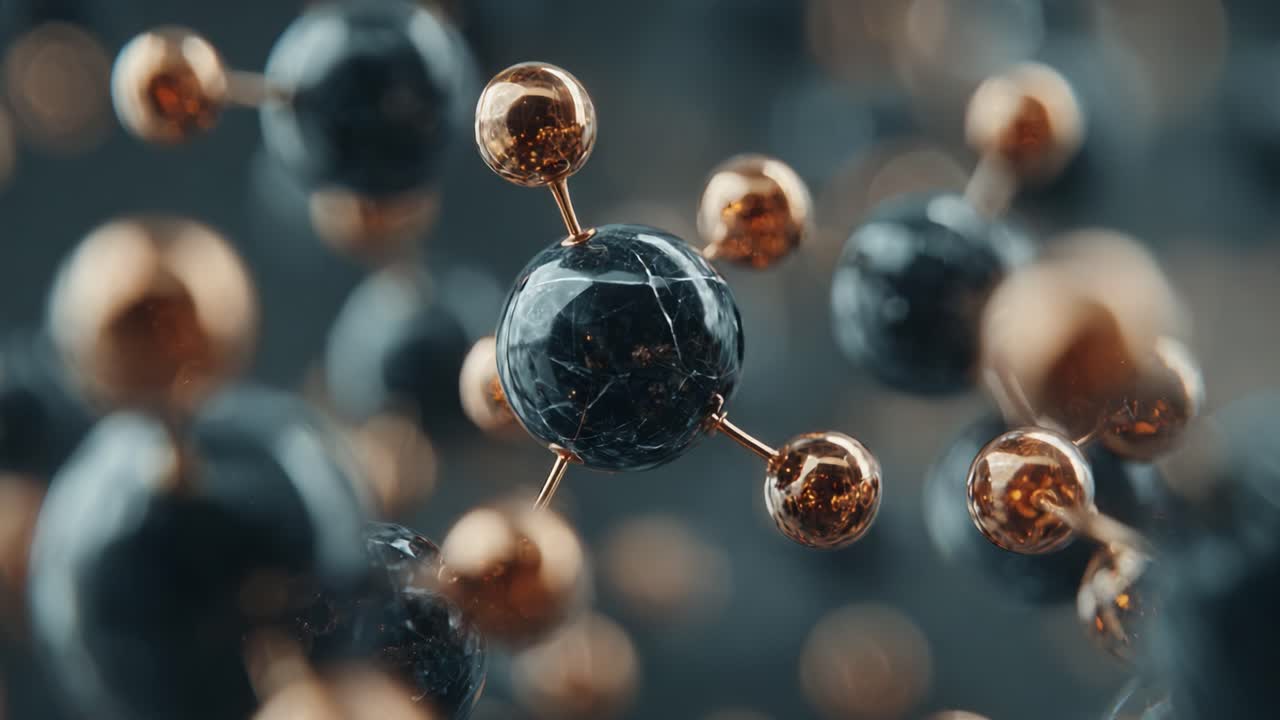 Exploración del fascinante mundo de las estructuras moleculares: un primer plano de las interacciones y la dinámica de los átomos en una fascinante **componente visual**