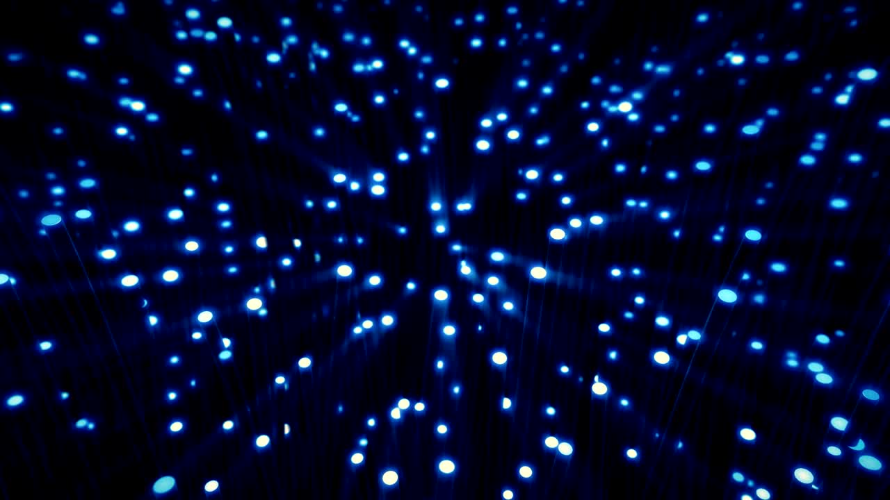 Seamless abstract animation optical fibers of distribution of the light signal