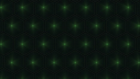 Futuristic-black-and-green-hexagonal-pattern-on-black-background