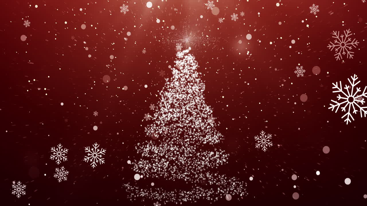 Sparkly Christmas Tree with Snowflakes