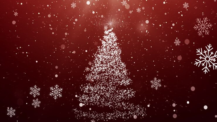 Sparkly Christmas Tree with Snowflakes