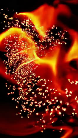 dynamic abstract fire and sparks