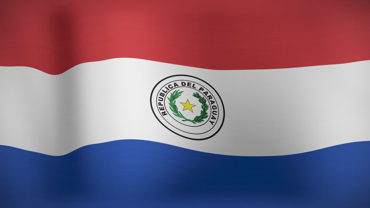 Animazione della bandiera sventolante del Paraguay