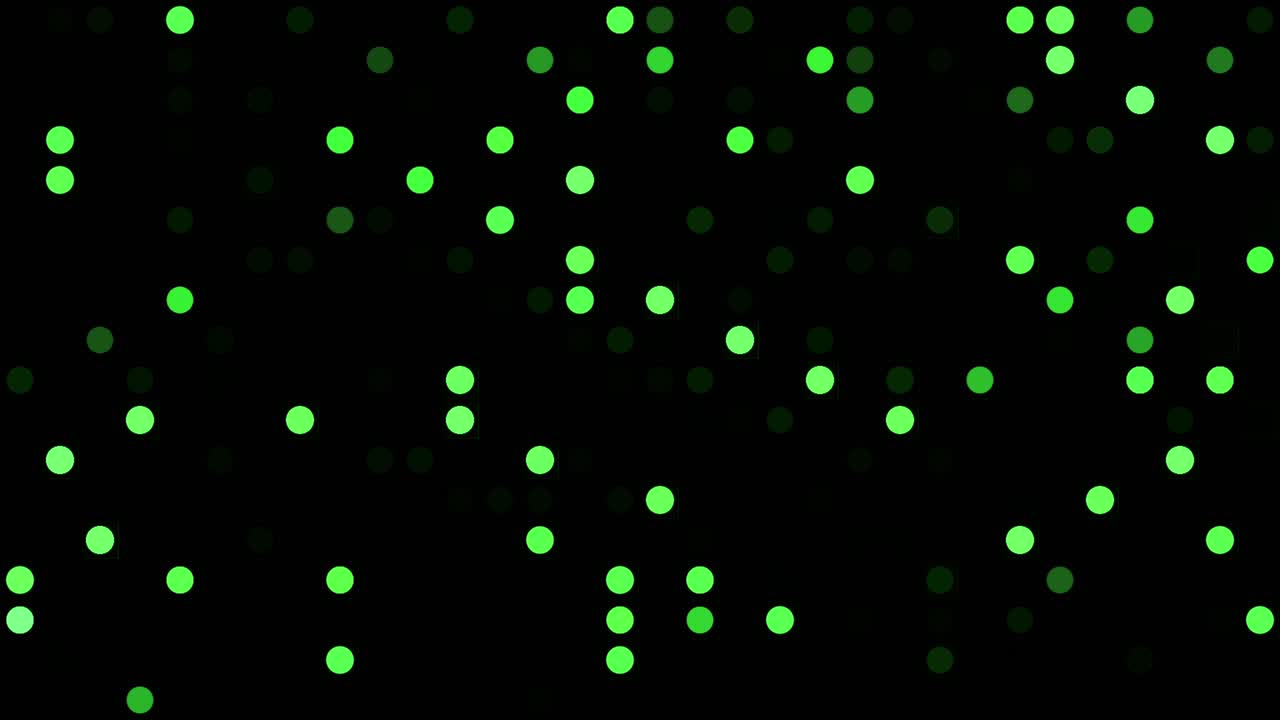 puntos verdes sobre un fondo negro