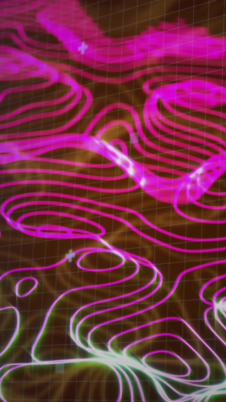 Animazione di schermo, elaborazione dati e rete di connessioni
