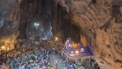 batu caves, malaysia - a crowded religious festival