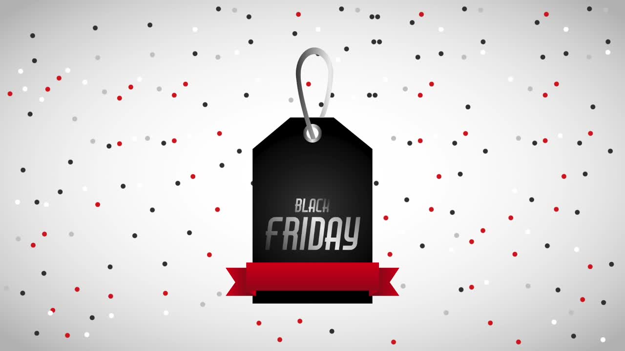 tag prezzo black friday banner e punti sfondo black friday animazione hd