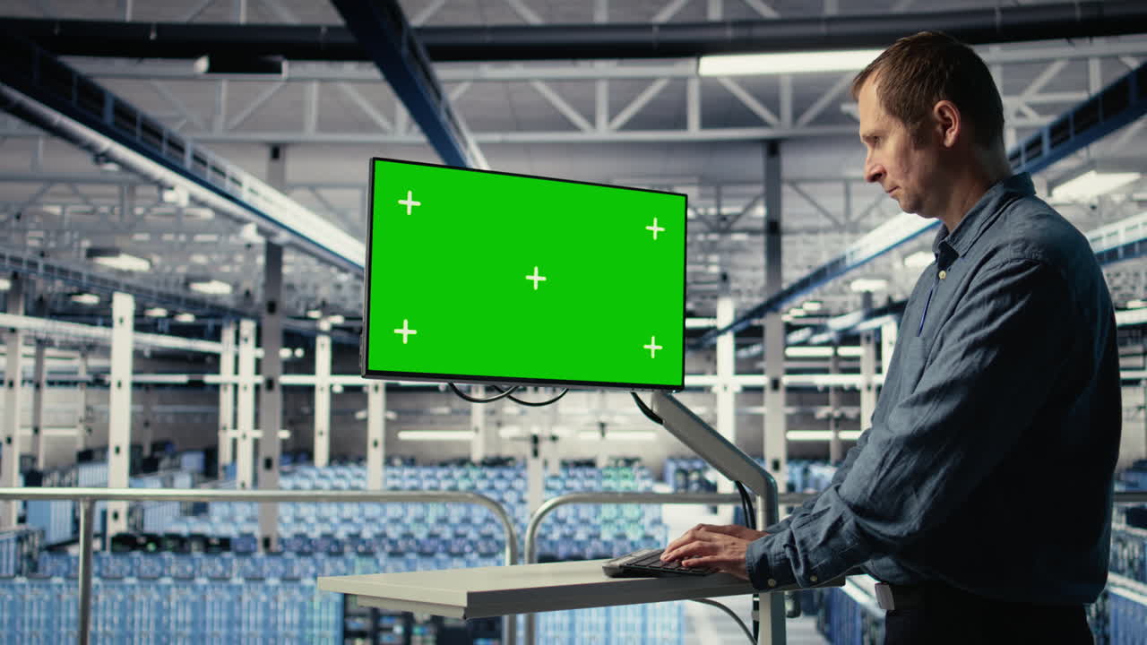 It Expert Monitors Server Farm Activity Using Green Screen Workstation