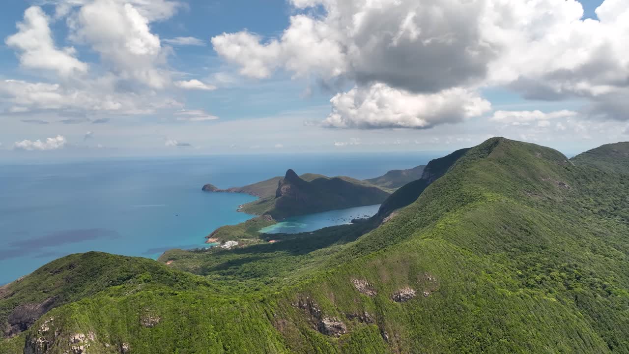 Scenic Landscape In Con Dao Island, Vietnam - Aerial Drone Shot
