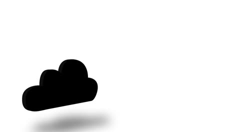 black cloud computing graphic on white