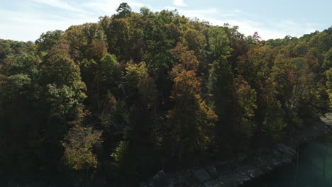 Bosques-Costeros-De-Otoño-En-Eagle-Hollow,-Arkansas,-Estados-Unidos