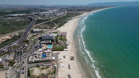 beautiful 4k panoramic drone video of the city of acre- northern israel during the summer