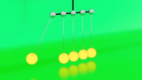 newton's cradle in motion