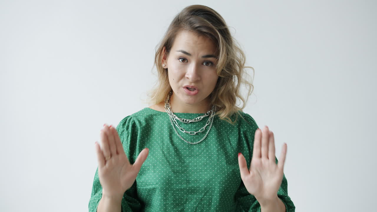 Woman Expressing Disagreement