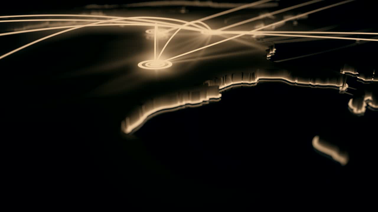 북미 비행 경로.