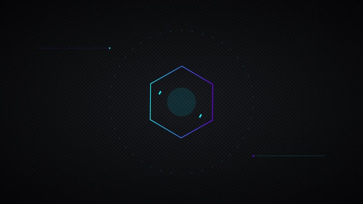 Abstract Hexagonal Digital Interface Animation