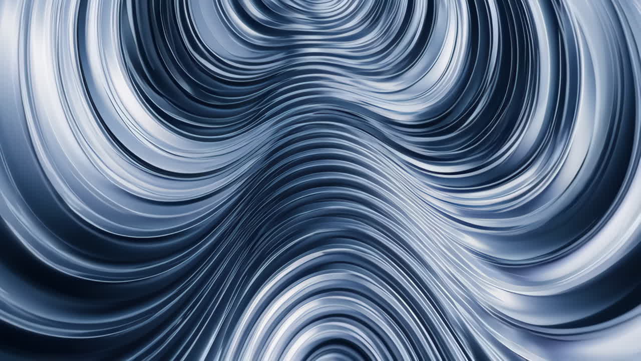 Abstract Blue and Silver Wave Pattern