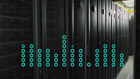 animation of mathematical equations over server room