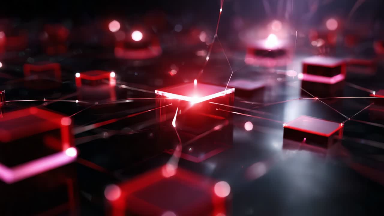 Abstract 3D Network Connection