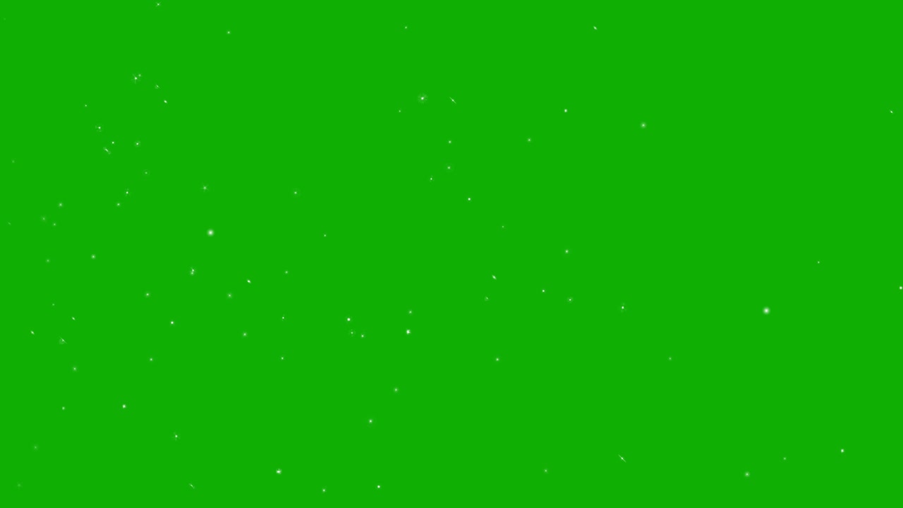 Magic fireflies motion graphics with green screen background