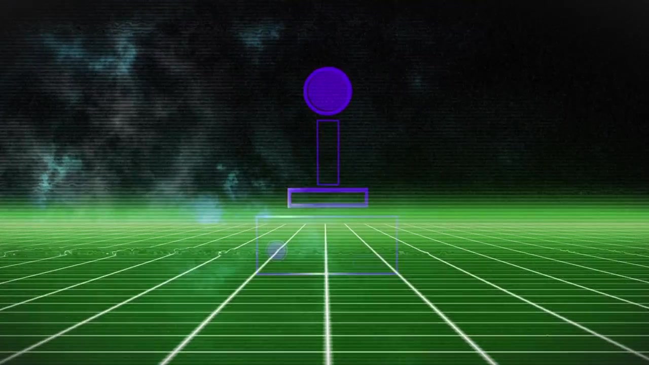 Animation of neon lines over gamepad icon on black background