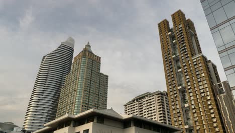 bangkok city skyline with modern and traditional buildings