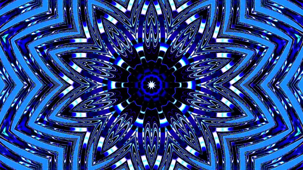 hermoso caleidoscopio abstracto que brilla, una luz radiante que regula los movimientos sutiles