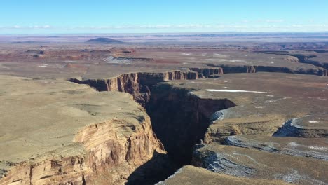 Barren-Landscape-With-Canyon-Cliffs-At-Utah-In-Remote-Area