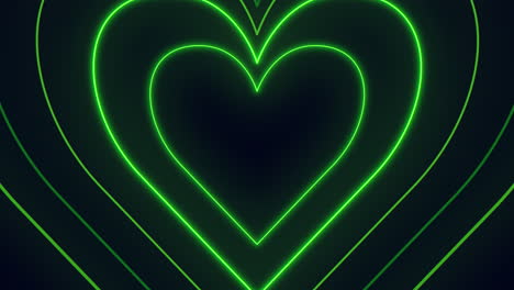 neon green heart a radiant symbol of love on a dark canvas