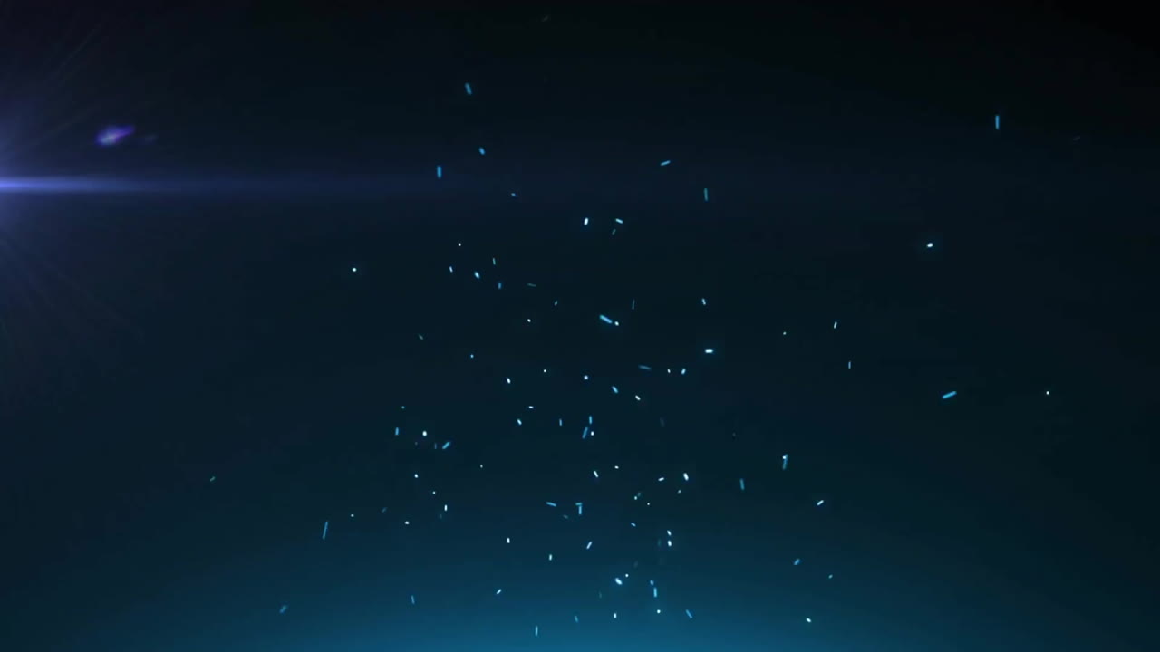 Animation of glowing light spots moving over black background