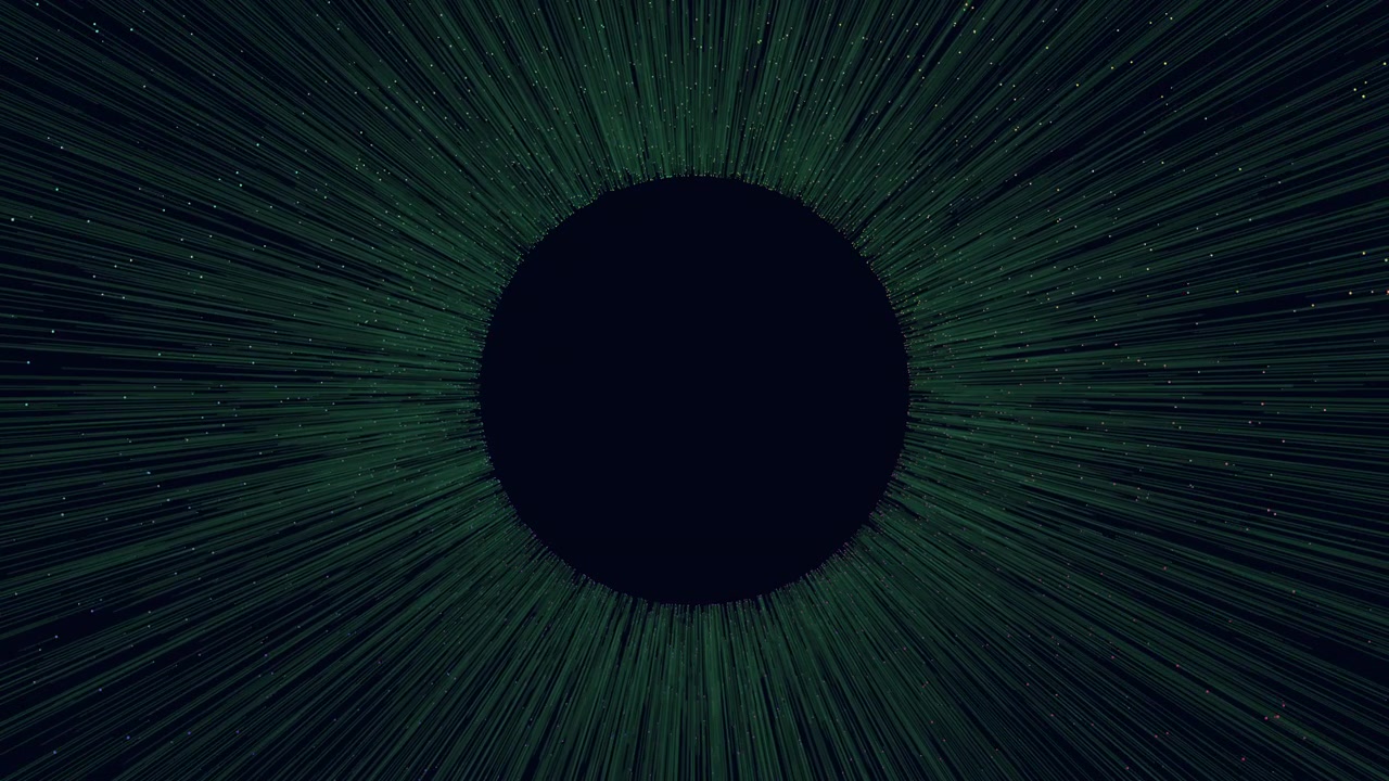Mysteriöses Schwarzes Loch strahlt bezauberndes grünes Licht aus.