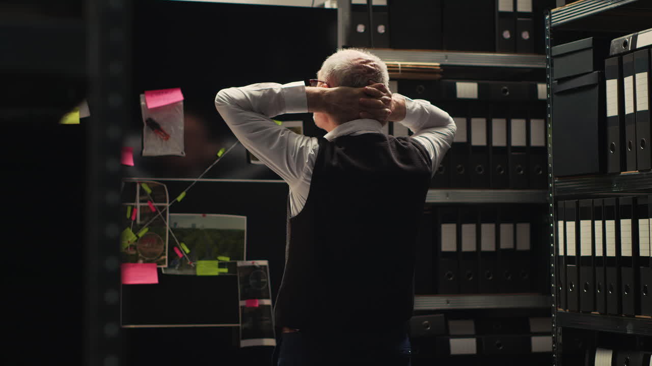 Detective investigating a crime