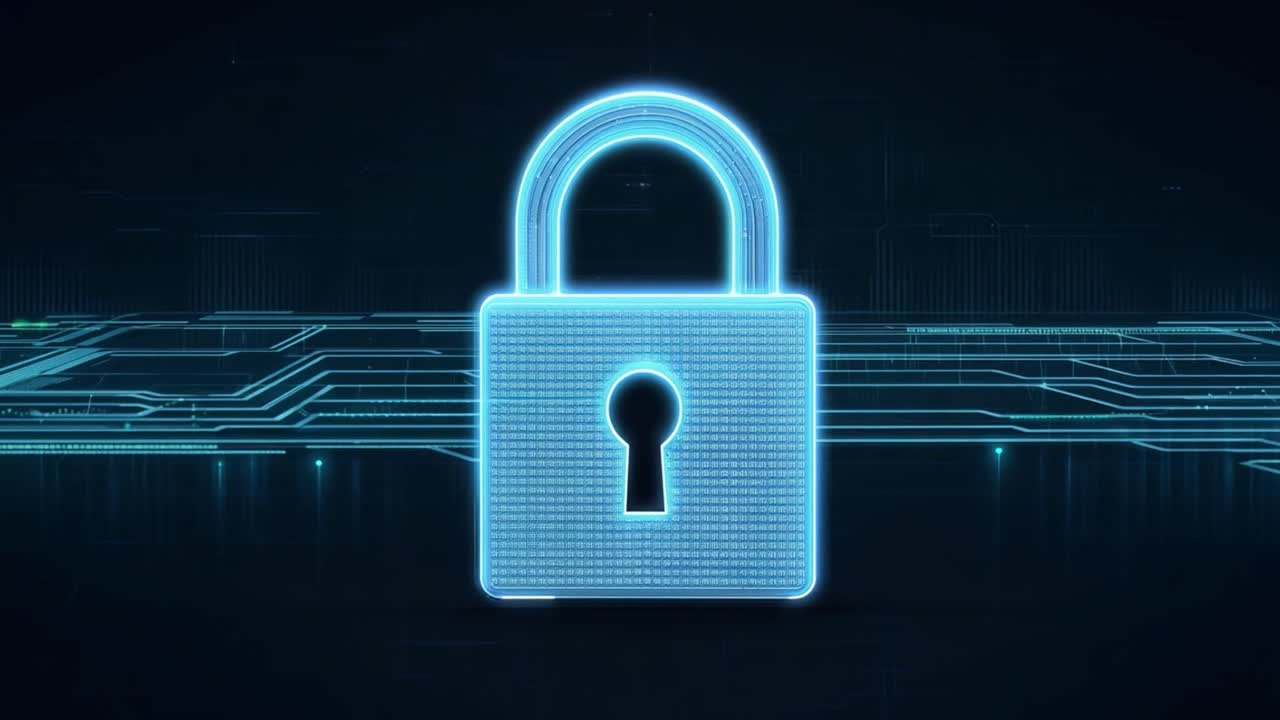 Padlock representing digital security