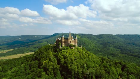 hohenzollern castle, germany. aerial fpv drone flights.