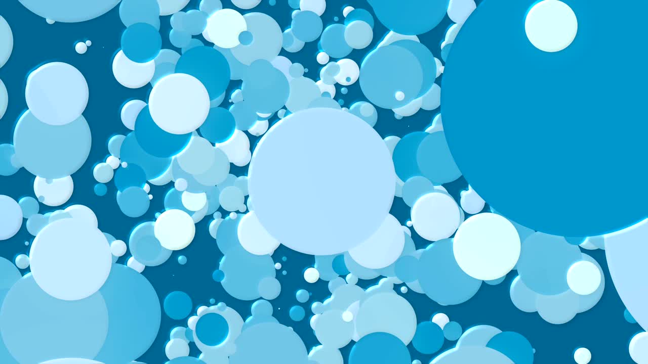 Abstract animation with blue circles