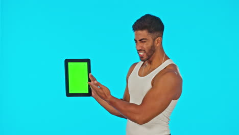 pantalla verde, tableta digital
