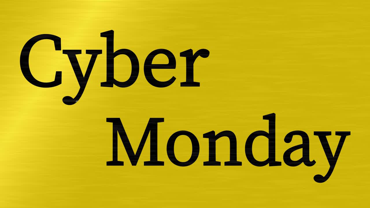 ciber lunes venta evento texto animación gráficos en movimiento