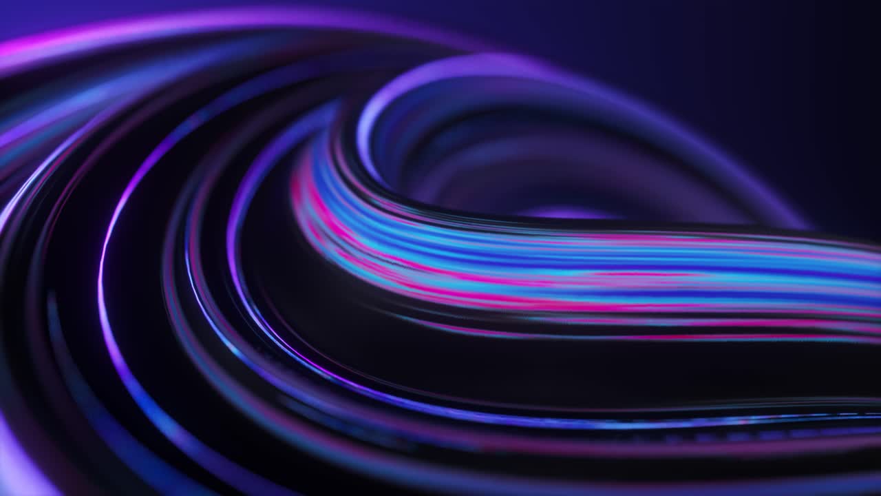 Abstract Neon Curves