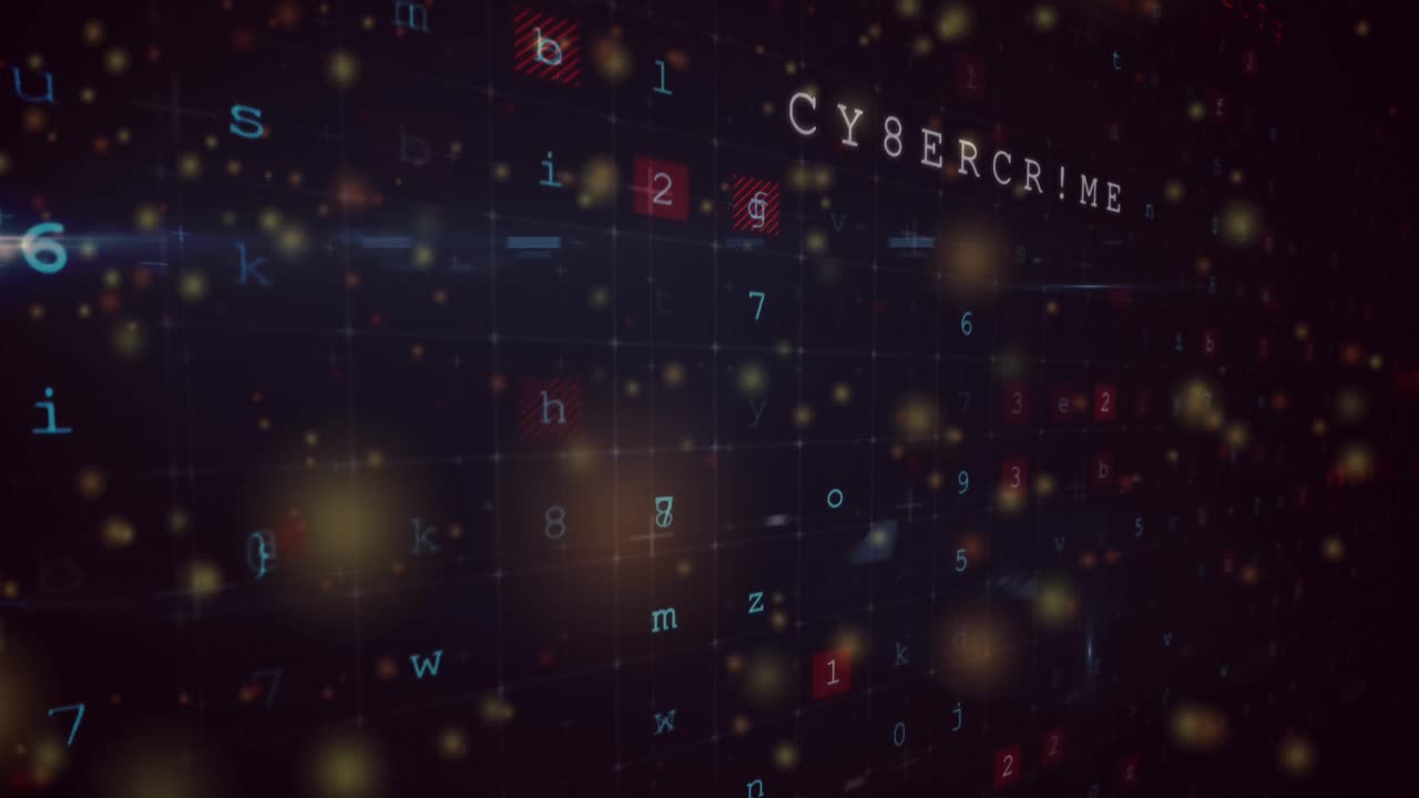animación de números y acceso denegado en fondo negro