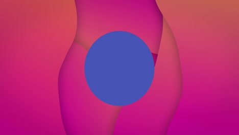 animación del procesamiento del escáner circular azul sobre un fondo rosa abstracto