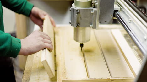 technician monitoring the cutting