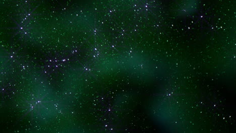 starry green and purple background with stars