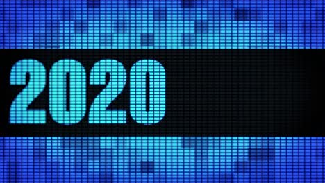 digital display showing 2020