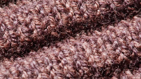 close-up of brown knitted fabric texture
