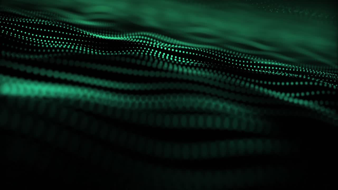 animazione di punti in movimento su sfondo nero