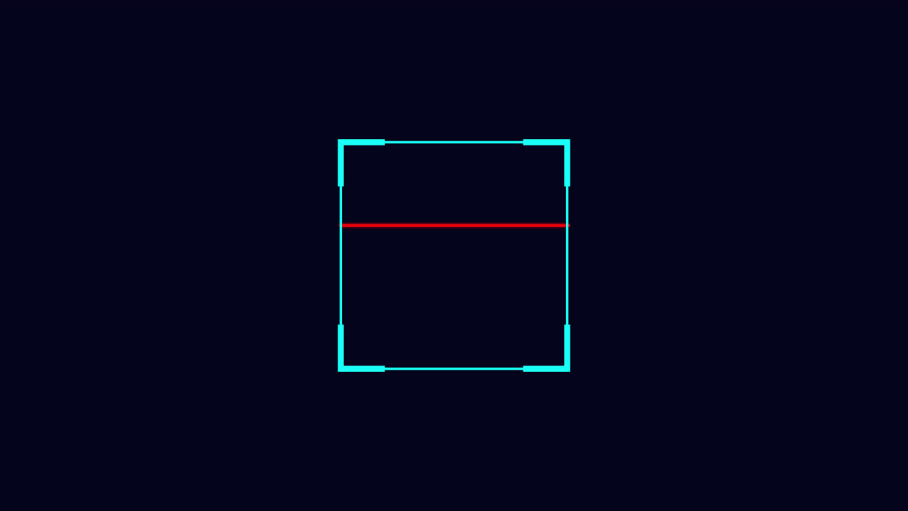 Geometric Rectangle Frame with Pulsing Red Line