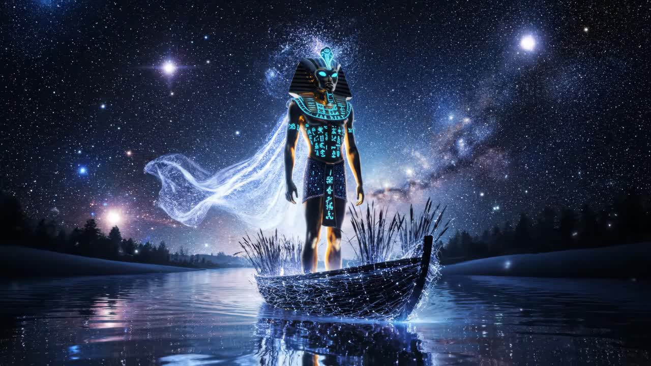 Egyptian Pharaoh on a Cosmic Voyage