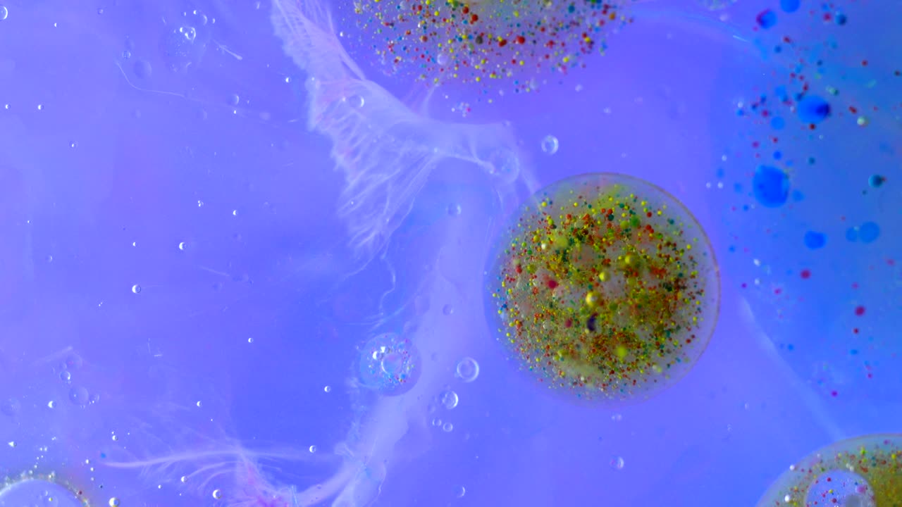 burbujas de aceite de color abstracto