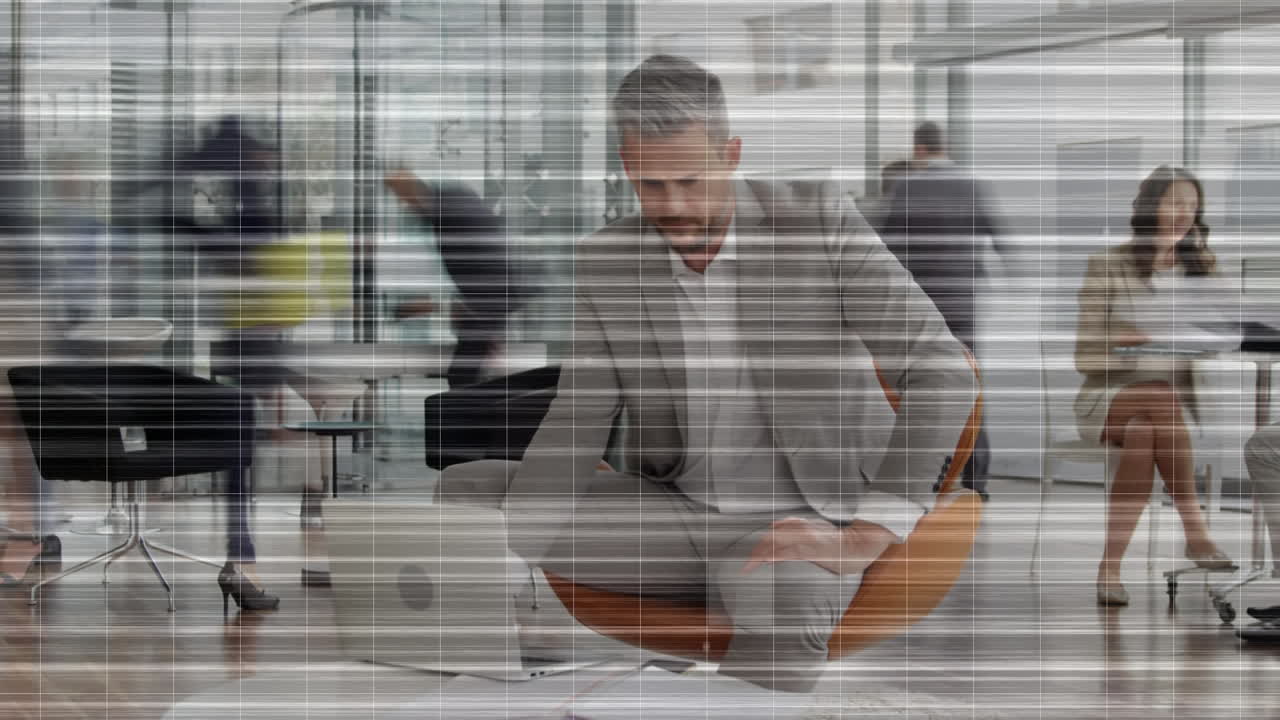 oficina ocupada en movimiento rápido